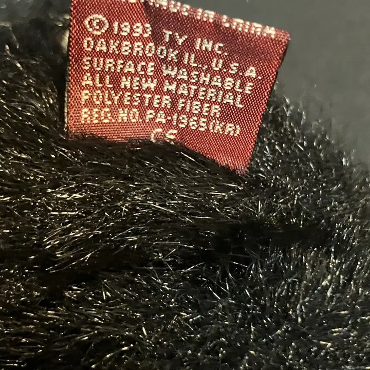 [BUNJANG] Vintage Ty Beanie Babies Black Cat Plush (1993) / [빈티지] Ty 비니 베이비 블랙 캣 인형 (1993년)