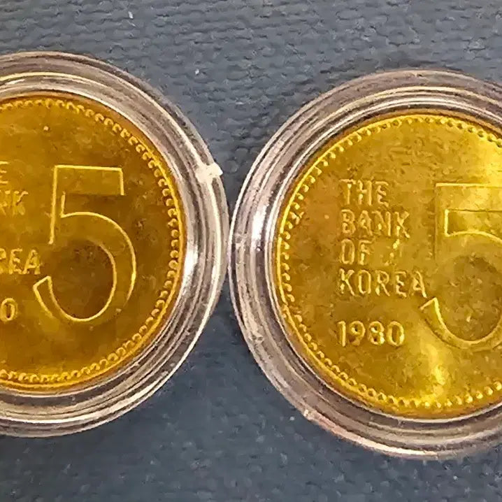 [BUNJANG] 1980 Bank of Korea 5 Won Coin (2 pcs) / 한국은행 5원화 1980년 2개