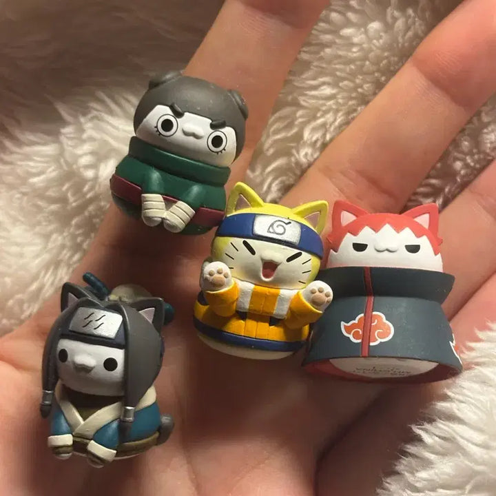 [BUNJANG] Mega Cat Naruto Sasori, Rock Lee, Haku Figure Bundle / 냐루토 나루토 메가캣 사소리 록리 하쿠 나루토 판매