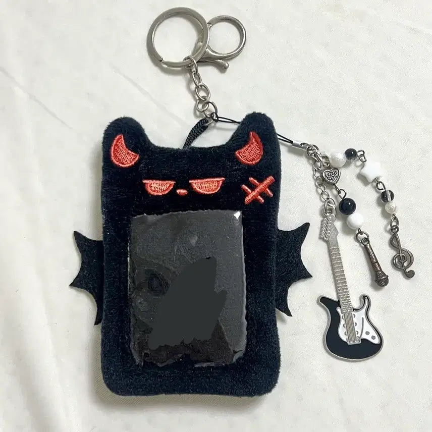 [BUNJANG] ENHYPEN Jay Bat Vampire Photocard Holder &amp; Keychain Set / 박쥐 고양이 뱀파이어 포카홀더+기타키링 엔하이픈 제이