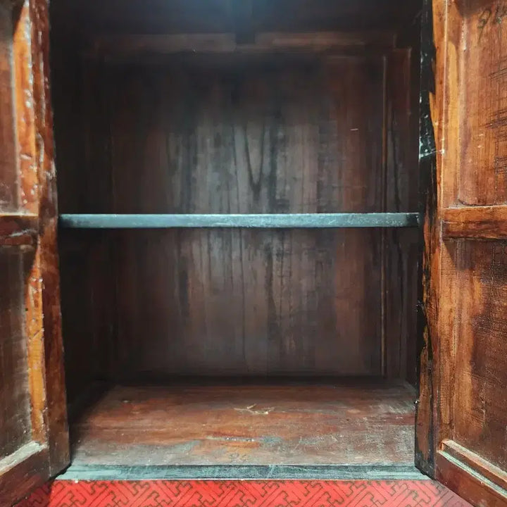 [BUNJANG] Vintage Butterfly Cabinet and Wooden Cabinet Set / 옛날 통나무장