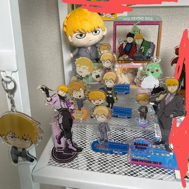 [BUNJANG] Mob Psycho 100 Reigen Arataka Acrylic Stand Bundle Set / 모브사이코100 레이겐 아라타카 아크릴 스탠드 일괄