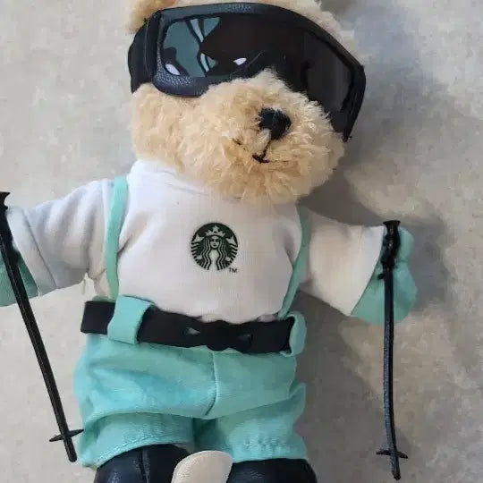 [BUNJANG] Starbucks Bear Doll with Ski Outfit / 스타벅스 곰돌이 인형