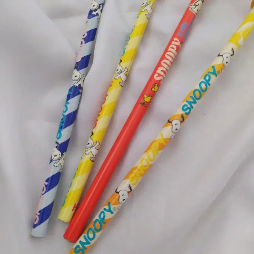 [BUNJANG] Vintage Snoopy Pencil Set - Classic Peanuts Barn Sohn Figure Pencils / 빈티지 스누피 인형 연필 세트 / 옛날 피너츠 바른손 고전 피규어 연필