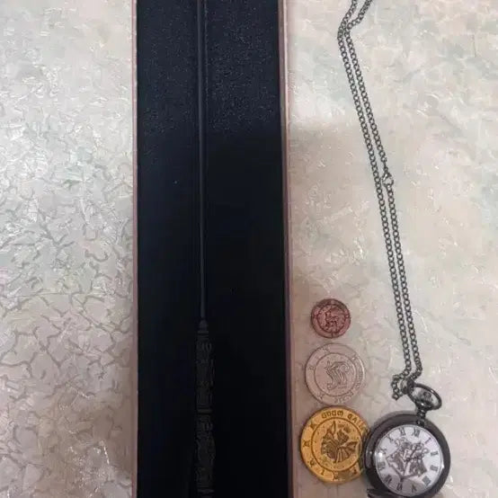 [BUNJANG] Harry Potter Wand, Watch, and Coin Set / 해리포터 지팡이 시계 돈