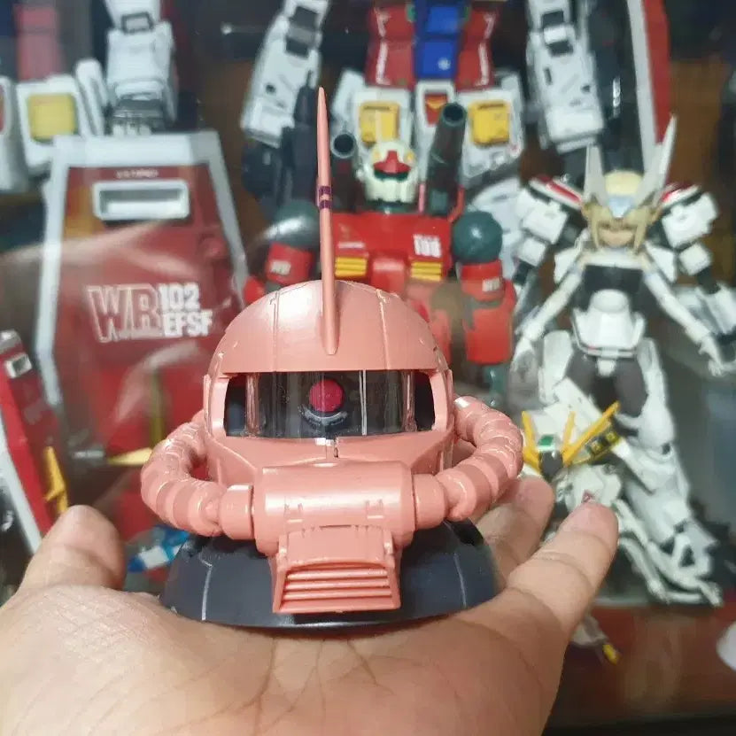 [BUNJANG] EXCEED Zaku Head 3 Char Custom Complete Build Gacha Gunpla / 익스드 자쿠 헤드 3 샤아 전용 가조 가챠 건프라