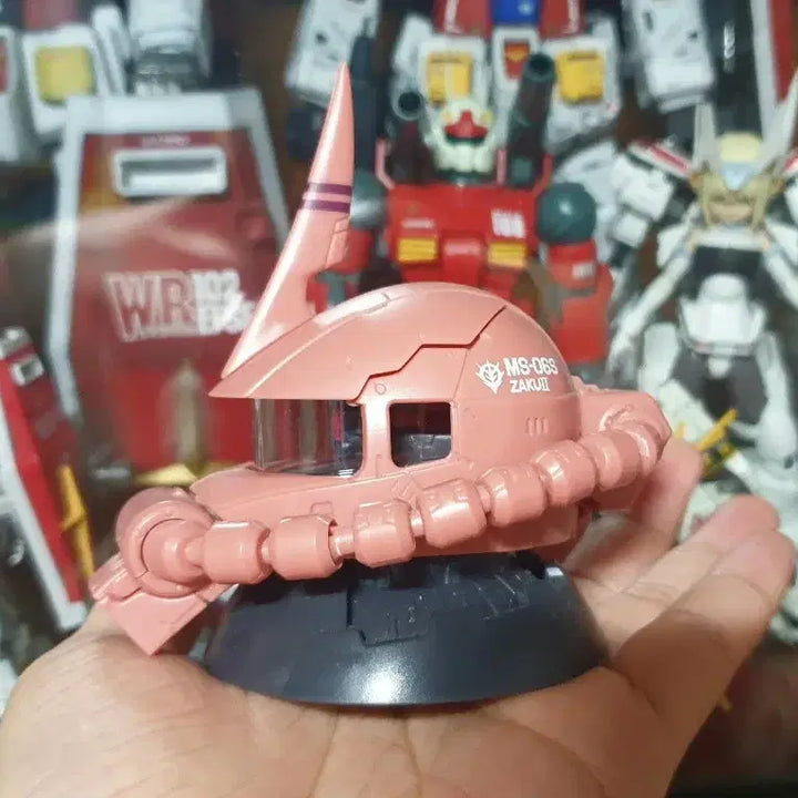 [BUNJANG] EXCEED Zaku Head 3 Char Custom Complete Build Gacha Gunpla / 익스드 자쿠 헤드 3 샤아 전용 가조 가챠 건프라