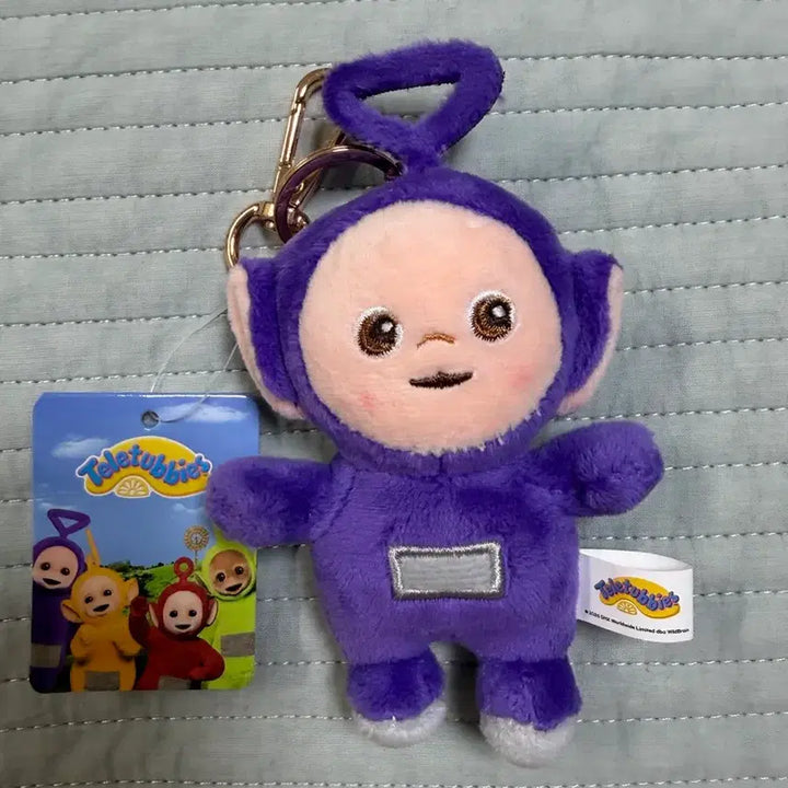 [BUNJANG] Teletubbies Tinky Winky Plush Keychain / 텔레토비 보라돌이 인형 키링