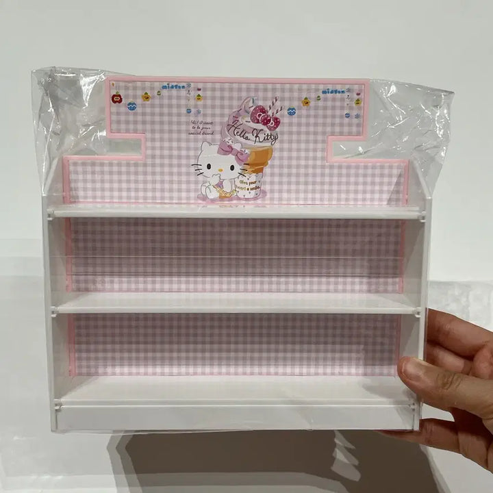 [BUNJANG] Hello Kitty Miniature Display Shelf 2-Set Bundle / [일괄] 헬로키티 미니어처 진열대 선반 2종 세트