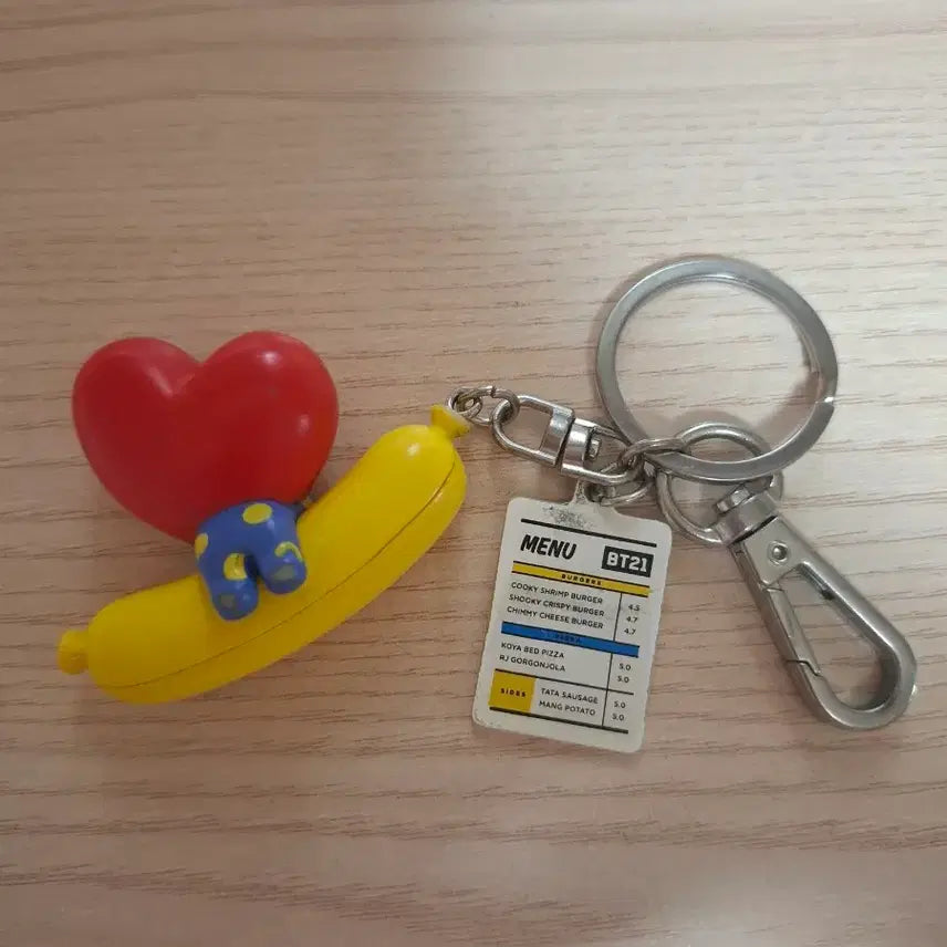 [BUNJANG] BT21 Tata Hotdog Keyring / BT21 타타 핫도그 키링