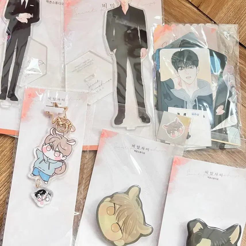 [BUNJANG] Bimil Sai Tunik Stand Keyring Badge Set (Seonghyeon Daon) / 비밀사이 투니크 스탠드 키링 뱃지 세트(성현다온)