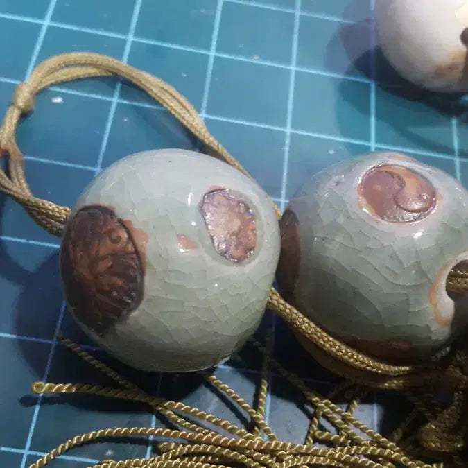 [BUNJANG] 1960s Ceramic and Jade Stone Incense Burner Set / 1960 도자기/옥돌 풍진