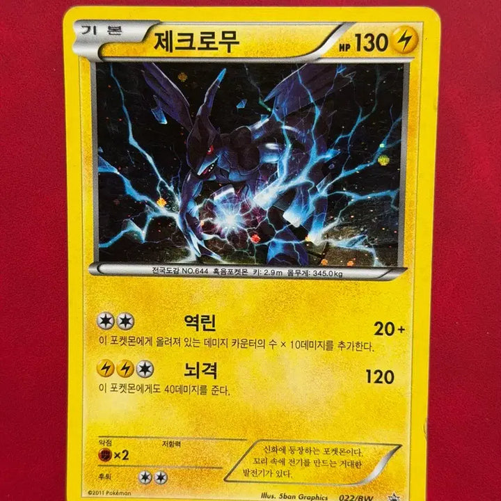 [BUNJANG] 2011 BW Promo Reshiram Ancient Holo Card / 제크로무 포켓몬 고대 홀로 카드 BW (프로모) -2011-