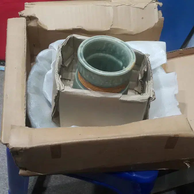 [BUNJANG] 1970s Unused Japanese Vase and Water Basin Set / 1970 미사용 일본 화병 세트
