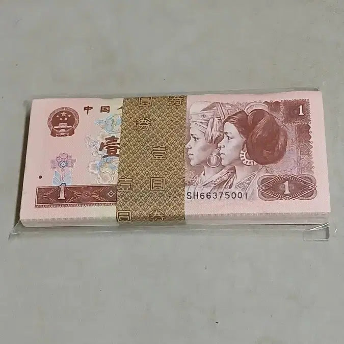 [BUNJANG] Antique Chinese 4th Series 1 Yuan Banknote 100-Note Bundle / 옛날돈 중국 4차 1위안 100장다발