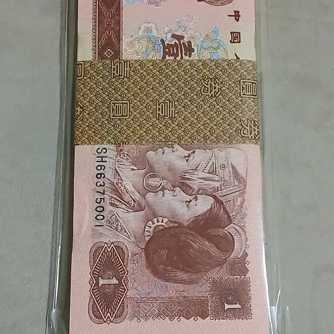 [BUNJANG] Antique Chinese 4th Series 1 Yuan Banknote 100-Note Bundle / 옛날돈 중국 4차 1위안 100장다발