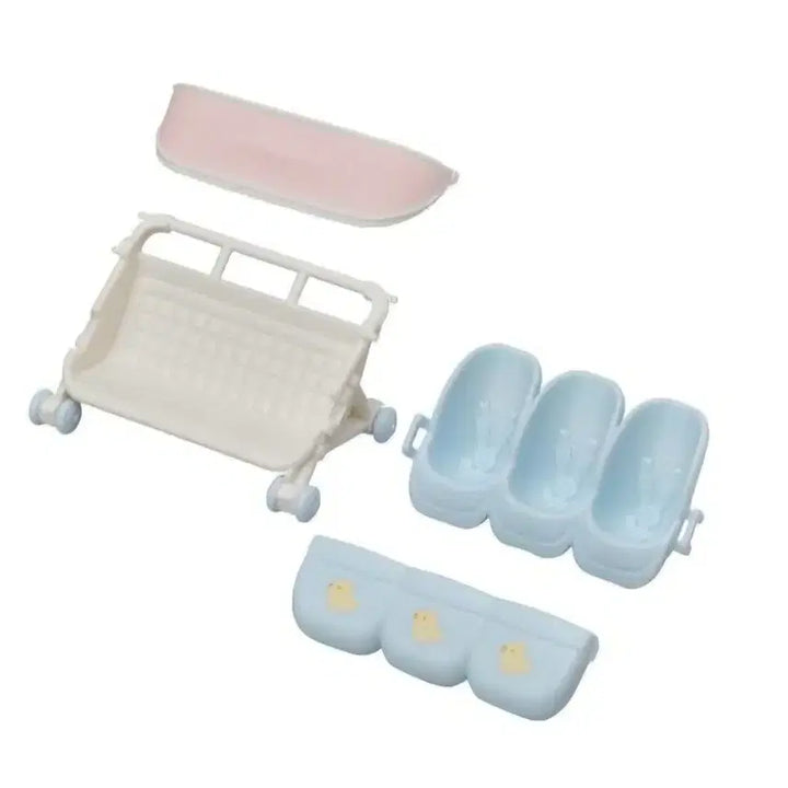 [BUNJANG] Sylvanian Families Triplets Stroller (Partial Set) / 실바니안 세쌍둥이 유모차 일부