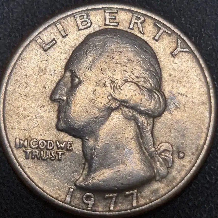 [BUNJANG] 1977-D Washington Quarter Dollar Coin / 1977년D 워싱턴 쿼터 달러. 민트 주조에라