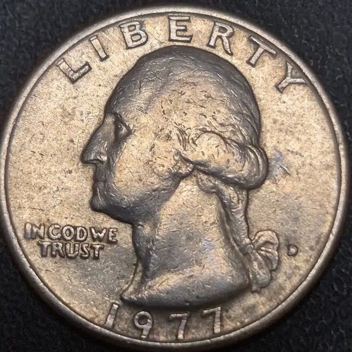 [BUNJANG] 1977-D Washington Quarter Dollar Coin / 1977년D 워싱턴 쿼터 달러. 민트 주조에라