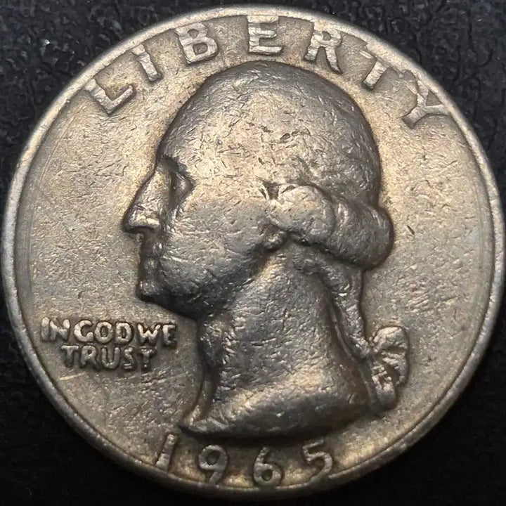 [BUNJANG] 1965 US Quarter Dollar Coin Rim Error / 1965년p 발행 미국 쿼터 달러. 림자 안압에러. 주화