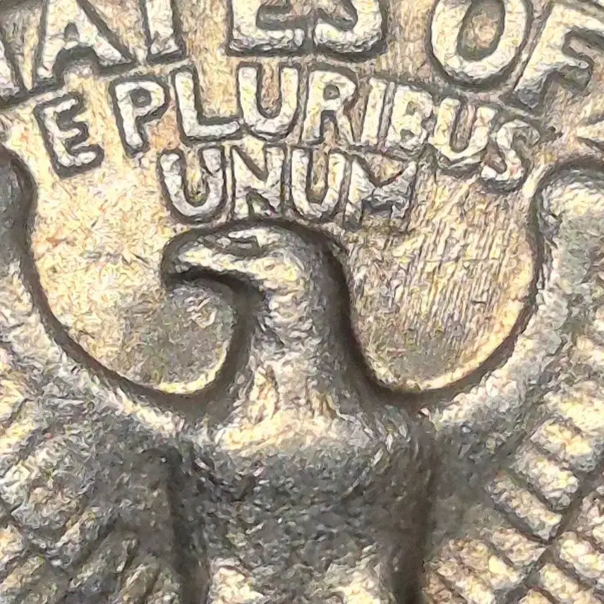 [BUNJANG] 1972 Washington Quarter Dollar D Mint Error Coin / 1972년워싱턴 쿼터 달러 D mint0 에러 뒷면 압인에러