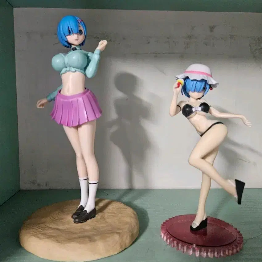 [BUNJANG] Re:Zero Ram &amp; Rem Figure Set (2 Types) / 리제로 렘 피규어 2종 판매 세트