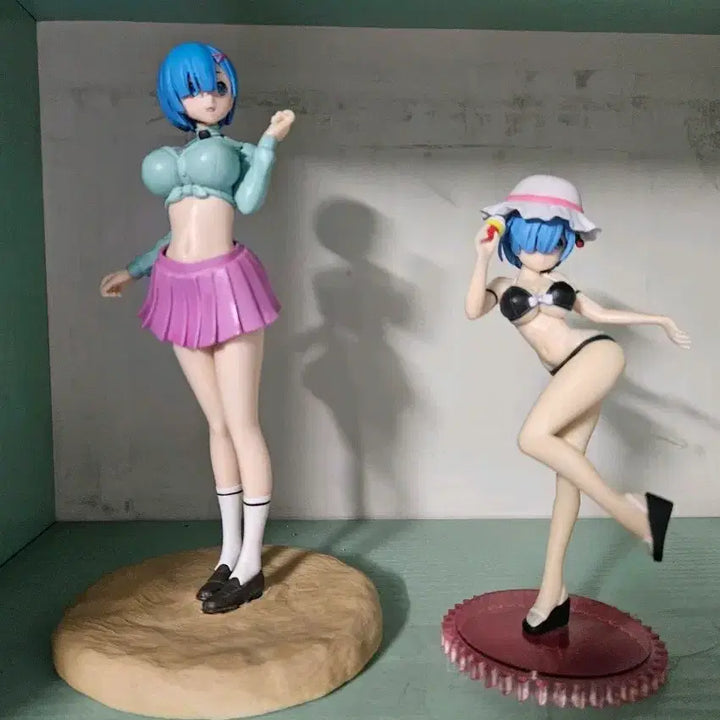 [BUNJANG] Re:Zero Ram &amp; Rem Figure Set (2 Types) / 리제로 렘 피규어 2종 판매 세트