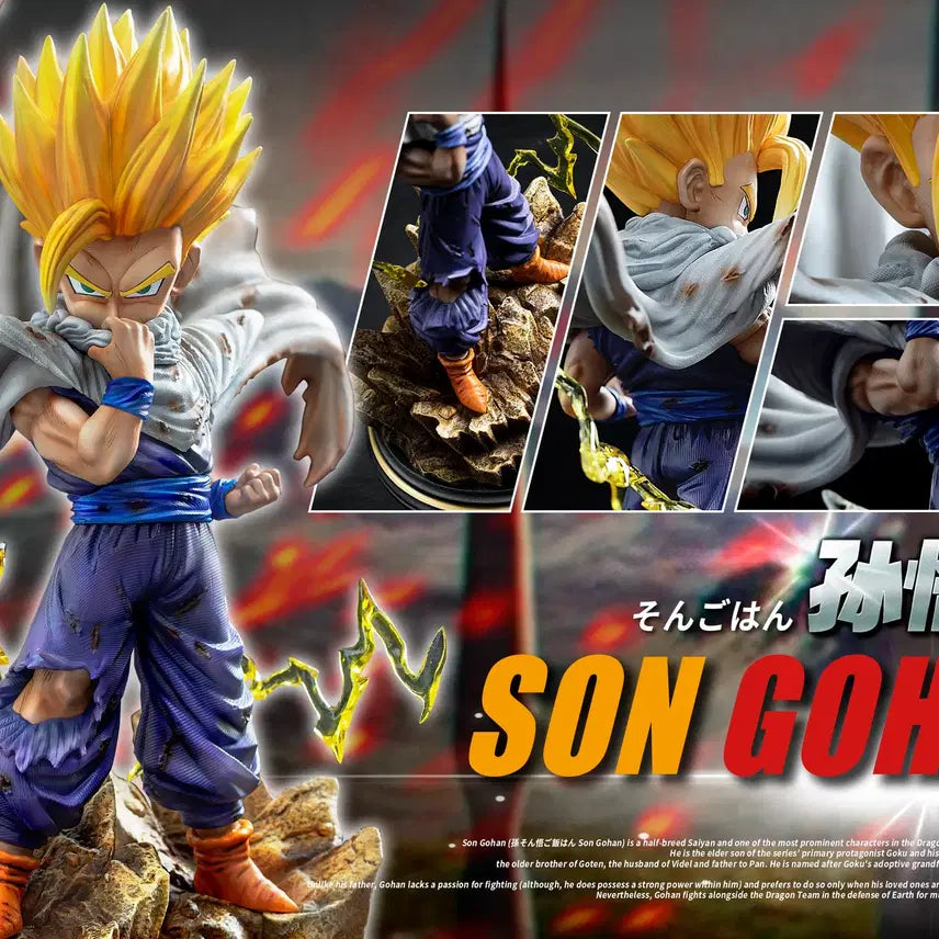 [BUNJANG] Dragon Ball Z Resin Statue - Super Saiyan Gohan T-REX Version (World Collectable Figure) / 드래곤볼 레진 - 초 오반 T-REX 제품 -월콜버젼 미개봉