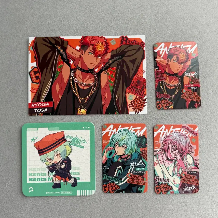 [BUNJANG] Paradox Live Goraku Ryo Shion Kenta Special Edition Photocard Bundle Set / 파라독스 라이브 파라라이 고쿠락 료가 시온 켄타 특전 포카 일괄