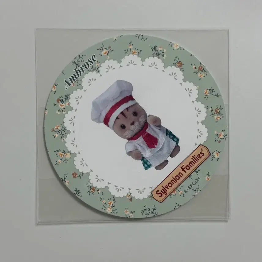 [BUNJANG] Sylvanian Families Squirrel Chef Coaster / 실바니안 다람쥐 쉐프 티코스터