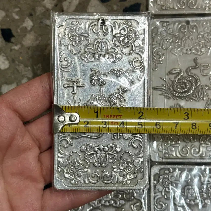 [BUNJANG] Brass 12 Zodiac Animals Paperweight / 백동 문진 십이지신 12간지 띠문진 백동 새상품 서예도구 서예용 호신불