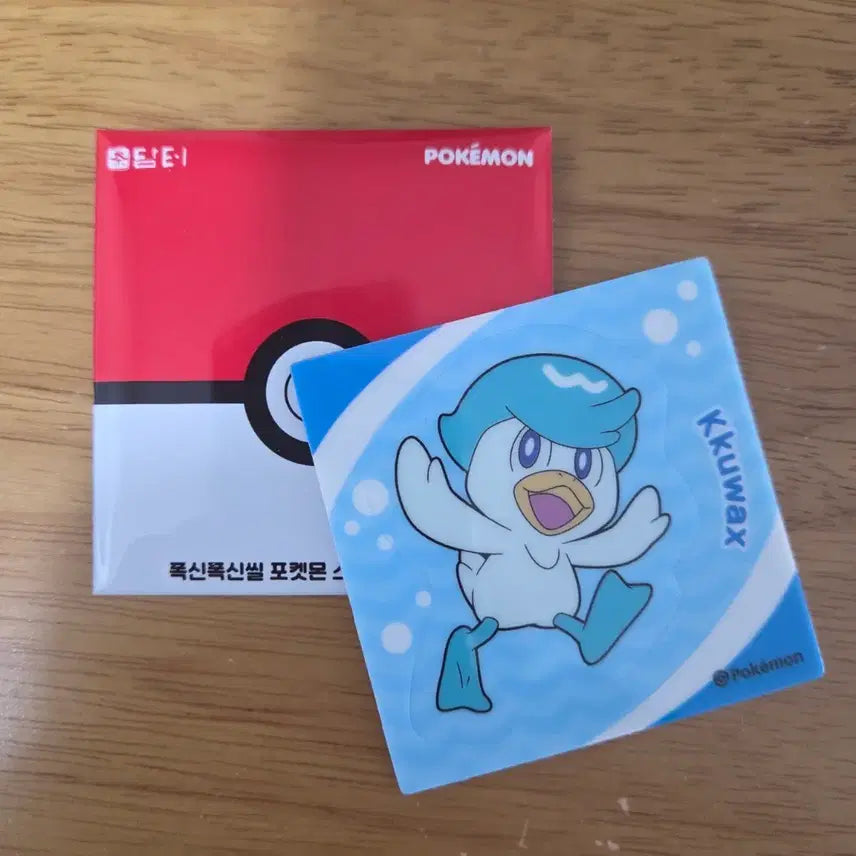 [BUNJANG] Pokemon Damte Kombucha Collaboration Quaxly Fluffy Seal / [포켓몬] 담터 콤부차 콜라보 꾸왁스 폭신폭신씰