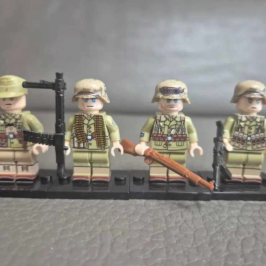 [BUNJANG] LEGO Compatible German Afrika Korps 4-Sided Print 4-Figure Set / 레고 호환 밀리터리 독일군 아프리카 군단 4면인쇄 4인세트