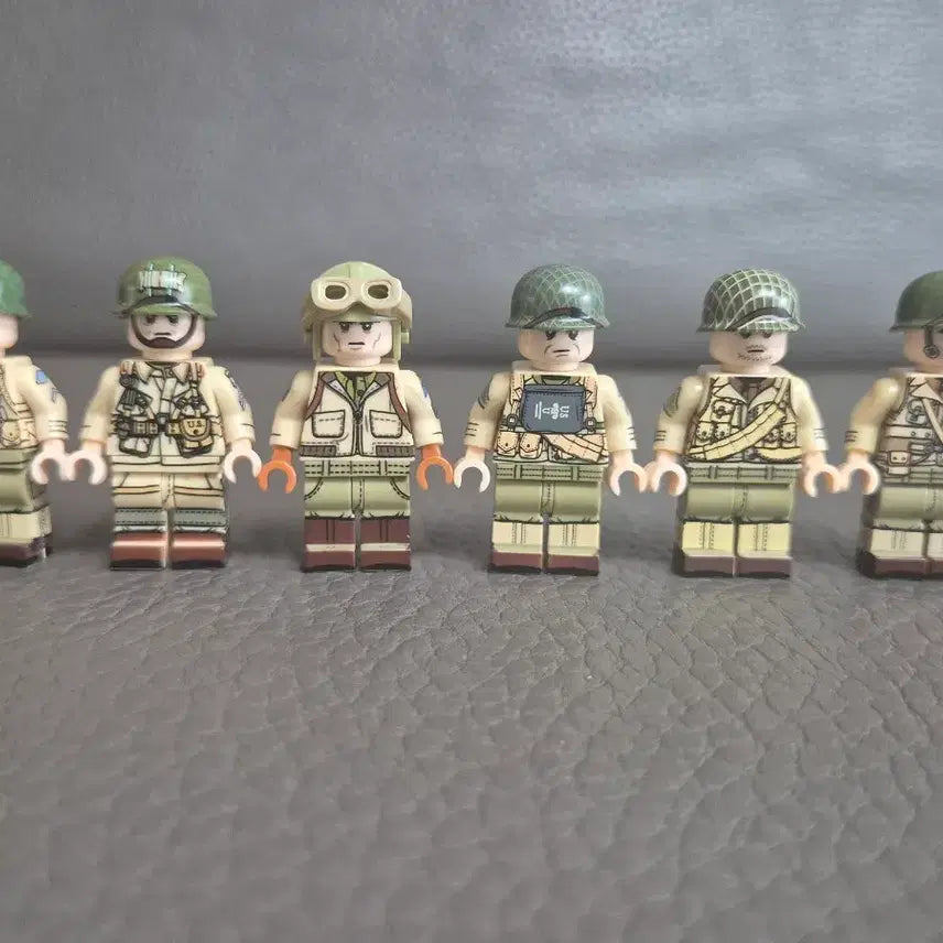 [BUNJANG] Military US Army 4-Sided Print 6-Figure Set (LEGO Compatible) / (택포) 레고 호환 밀리터리 미군 4면 인쇄 6인 세트 + 무기