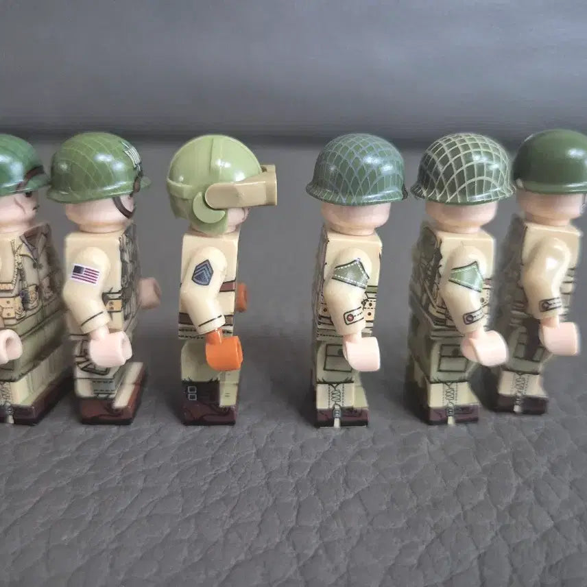 [BUNJANG] Military US Army 4-Sided Print 6-Figure Set (LEGO Compatible) / 레고 호환 밀리터리 미군 4면 인쇄 6인 세트 + 무기
