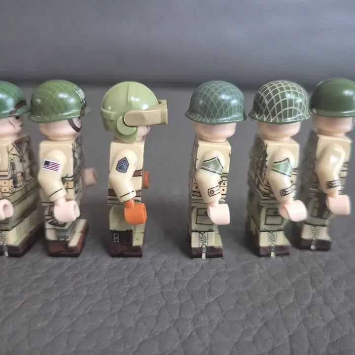 [BUNJANG] Military US Army 4-Sided Print 6-Figure Set (LEGO Compatible) / 레고 호환 밀리터리 미군 4면 인쇄 6인 세트 + 무기