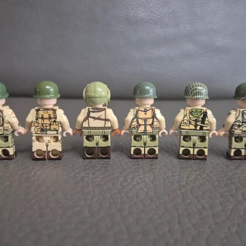 [BUNJANG] Military US Army 4-Sided Print 6-Figure Set (LEGO Compatible) / (택포) 레고 호환 밀리터리 미군 4면 인쇄 6인 세트 + 무기