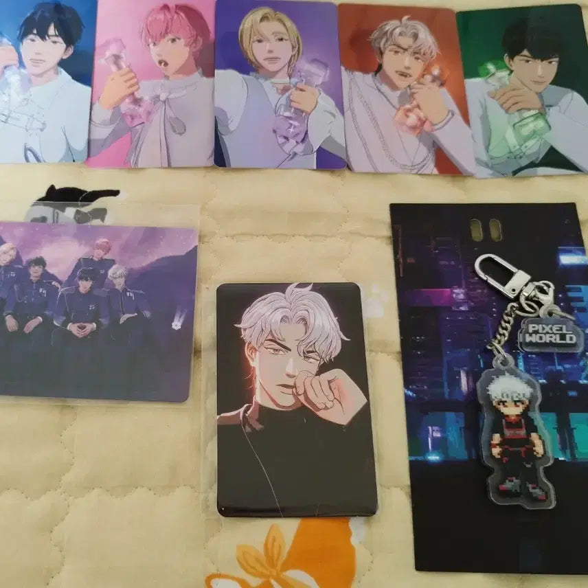 [BUNJANG] PLAVE Official Lightstick Full Set + Eunho Pixel World Keyring &amp; Photocard Set / [판매] 플레이브 응원봉 풀구성 + 은호 픽셀월드 키링 포카 세트