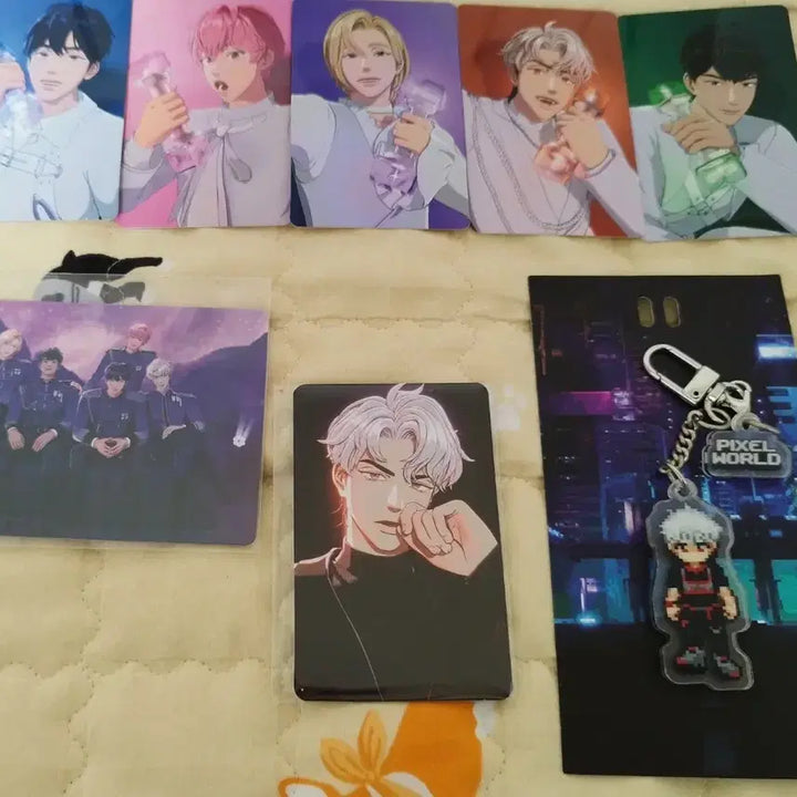 [BUNJANG] PLAVE Official Lightstick Full Set + Eunho Pixel World Keyring &amp; Photocard Set / [판매] 플레이브 응원봉 풀구성 + 은호 픽셀월드 키링 포카 세트