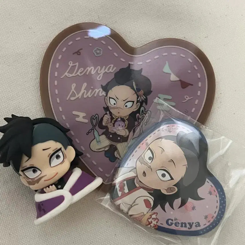 [BUNJANG] Demon Slayer Genya Strawberries Festival White Day Badge Bundle Set / 귀칼 겐야 굿즈 오네무탄 화이트데이 딸기축제 뱃지 일괄