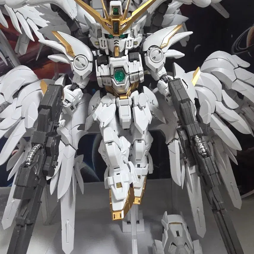 [BUNJANG] MGSD Wing Zero Custom Snow White Prelude &amp; Zwerg Assemblage Model Kit / 중국제 MGSD 윙 스노우 화이트 프렐류드 + 츠베르크 가조립 팝니다.