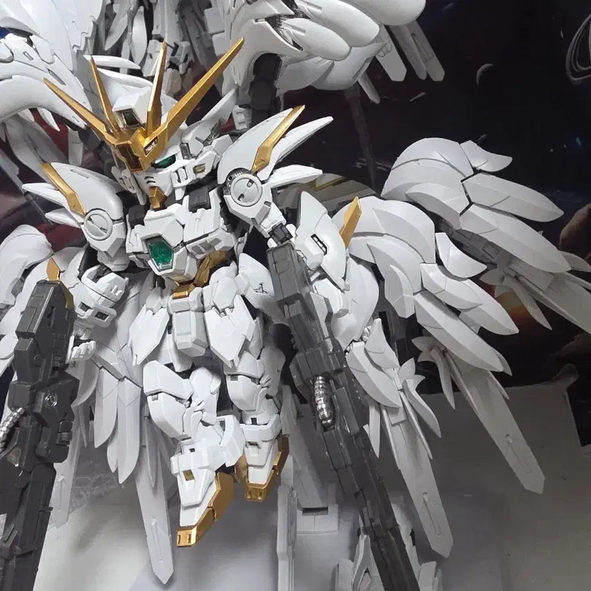 [BUNJANG] MGSD Wing Zero Custom Snow White Prelude &amp; Zwerg Assemblage Model Kit / 중국제 MGSD 윙 스노우 화이트 프렐류드 + 츠베르크 가조립 팝니다.