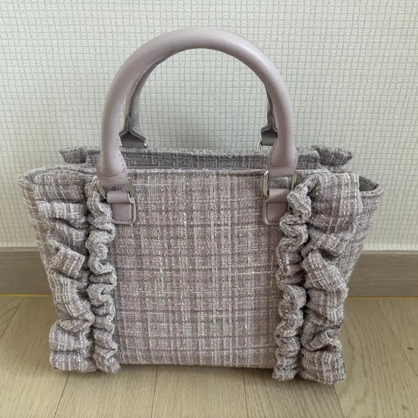 [BUNJANG] Ankruz Tweed Ita Bag Small Pink / 앙크루즈 트위드 이타백 스몰 핑크