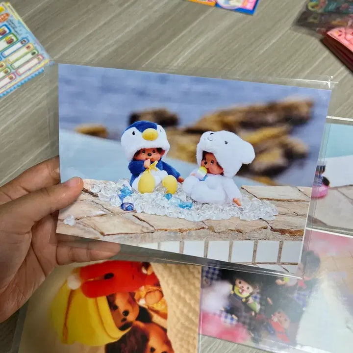 [BUNJANG] Monchhichi Postcard 4 Types Set / 몬치치 엽서 4종 세트 세키구치