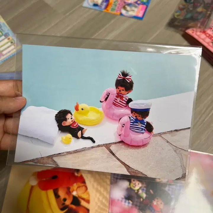 [BUNJANG] Monchhichi Postcard 4 Types Set / 몬치치 엽서 4종 세트 세키구치