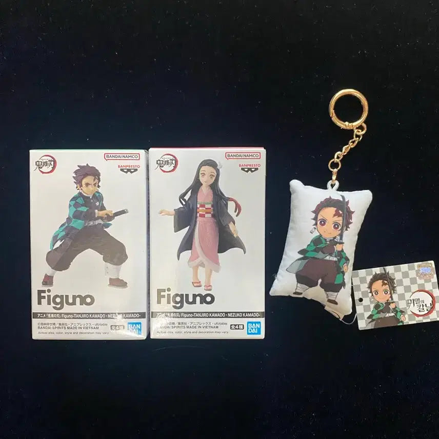 [BUNJANG] Demon Slayer: Kimetsu no Yaiba FiguLook Tanjiro &amp; Nezuko 2 Types (Sealed) + Free Gift / 귀멸의 칼날 figuno 탄지로, 네즈코 2종 미개봉 + 사은품