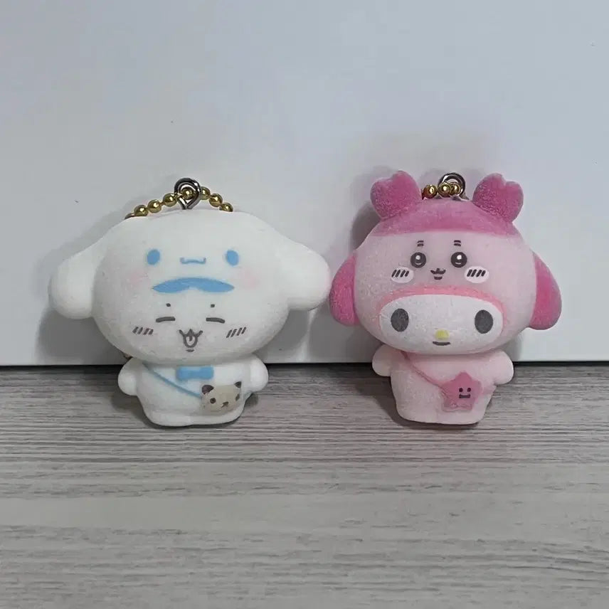 [BUNJANG] Chiikawa Sanrio Collaboration Fluffy Mascot Bundle Set / 일괄) 치이카와 산리오 콜라보 플로키 마스코트
