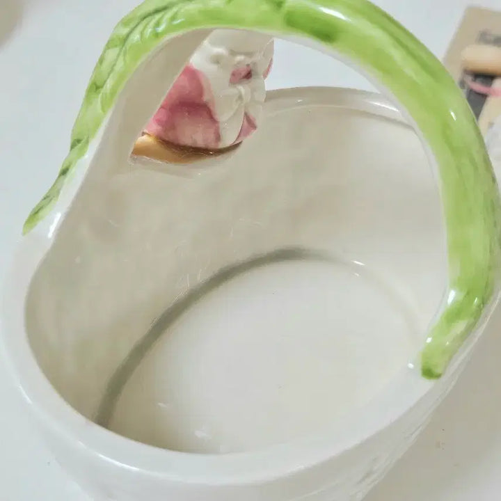 [BUNJANG] Vintage Ceramic Rabbit Basket / 빈티지 도자기 토끼 바구니