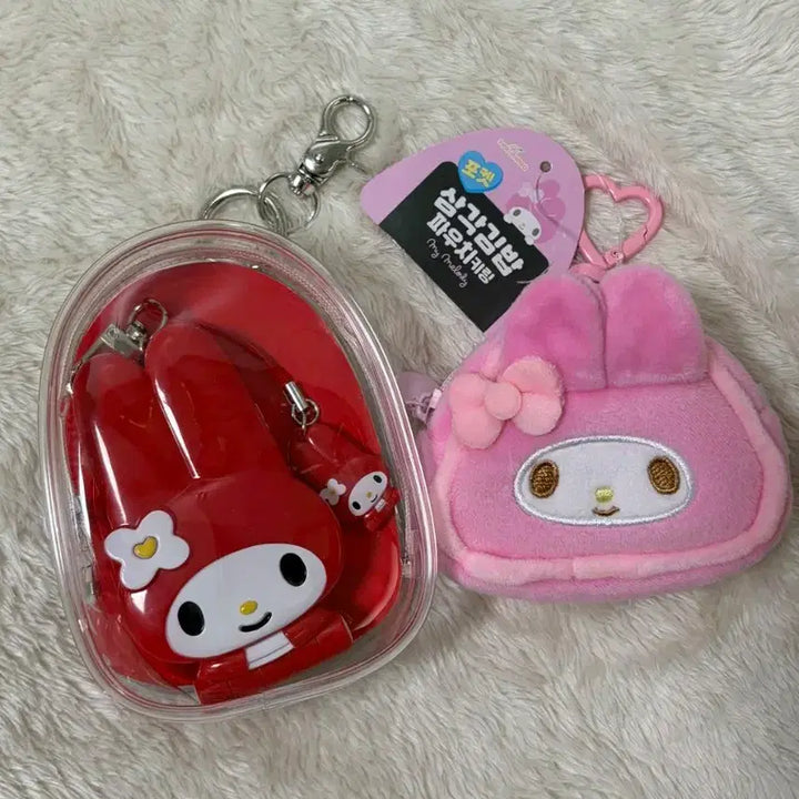 [BUNJANG] Bundle Set My Melody Phone Charm &amp; Onigiri Pouch / [일괄]마이멜로디 폰 키링&amp; 삼각김밥 파우치(마이멜로디)