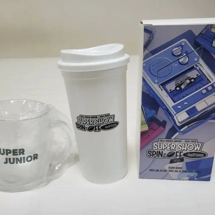 [BUNJANG] Super Junior Mug Cup + Super Show Spin-off Reusable Cup / 슈퍼주니어 머그컵 + 슈퍼쇼 스핀오프 리유저블컵